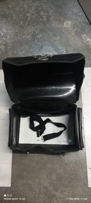 Baúl para moto con águila.