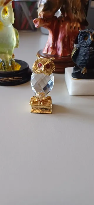 Lote de 5 figuras de búhos