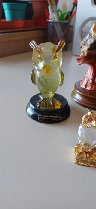 Lote de 5 figuras de búhos