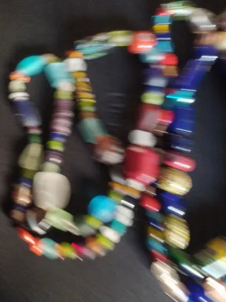 Collana vintage in vetro di murano mille fiori