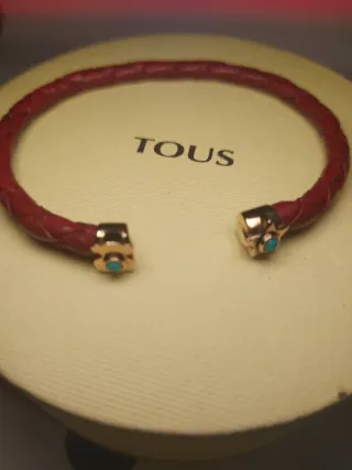 Pulsera Tous Piel Trenzada y Plata