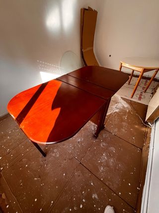 Mesa de comedor plegable de madera