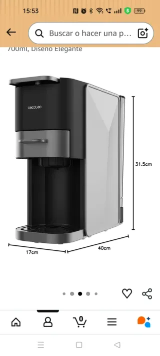 Cafetera Cecotec Multicápsulas