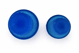 Pareja Frascos Cristal Uranio AZUL - Art Déco