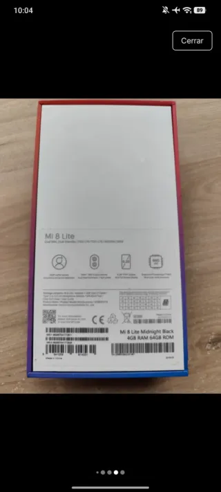 Xiaomi 8 Lite Caja + Accesorios + 5 Carcasas