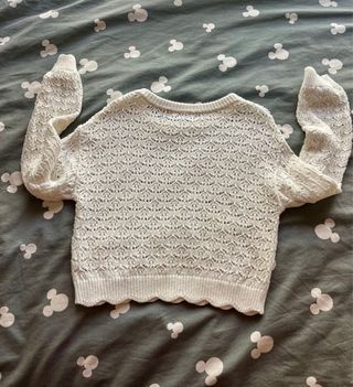 Jersey H&M Blanco Niña Talla 8-10