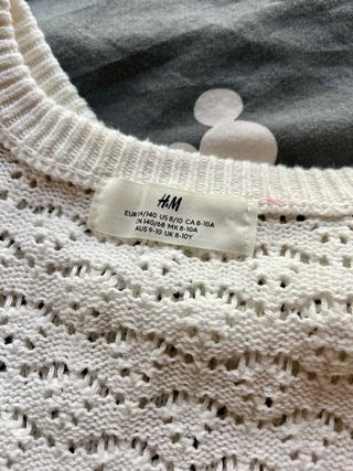 Jersey H&M Blanco Niña Talla 8-10