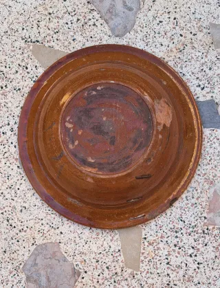Antiguo Lebrillo de Mataró S.XIX Cerámica Catalana