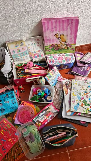 A lot of drawing, painting things