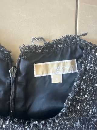 Vestido Michael Kors Tweed Negro Blanco