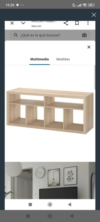 Mueble TV madera y cristal
