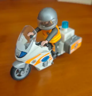 Moto Playmobil con Figura y Accesorios