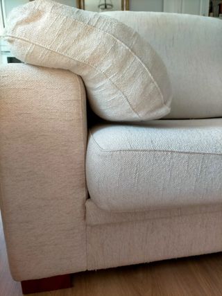Sofá 3 plazas beige tela