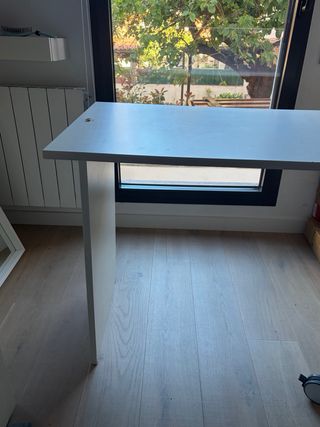 Mesa plegable con estantería 220x60x25