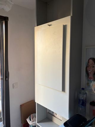 Mesa plegable con estantería 220x60x25