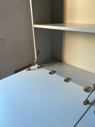 Mesa plegable con estantería 220x60x25