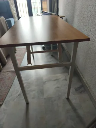 Tavolo da ufficio/pranzo in legno e metallo