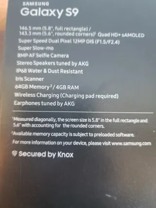 Samsung Galaxy S9 nuevo Dorado Completo