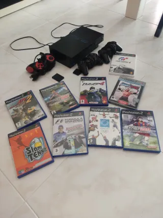 Consola Playstation 2 + Mandos y Tarjeta