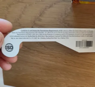 Gafas Eclipse Solar Galaxium Cert.ISO 12312-2 (44)