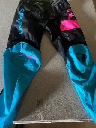 Traje Motocross Seven Azul y Rosa