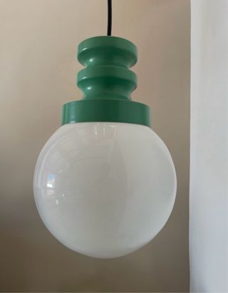Lámpara colgante vintage opalina