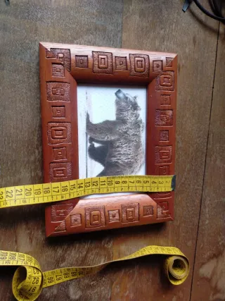 Cuadro de madera con oso