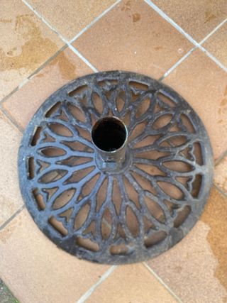 Soporte sombrilla hierro forjado