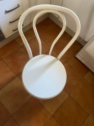 Silla Thonet Blanca Madera