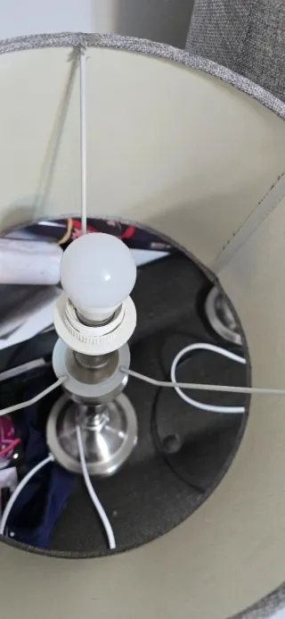 Lámparas de mesa grises (2 unidades)