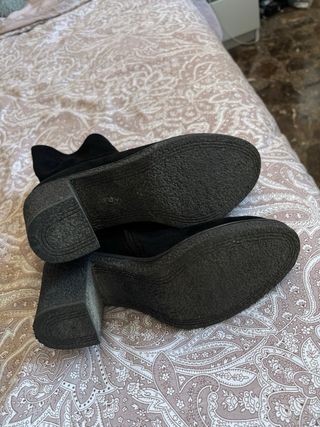 Botines negros tacón bajo talla 37
