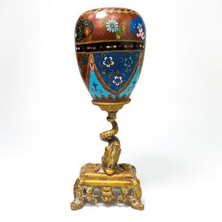 Cloisonne Japonés periodo Meiji sobre bronce s.XIX