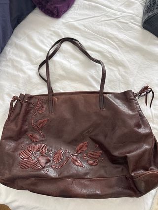 Bolso Piel Marrón Francesco Biasia