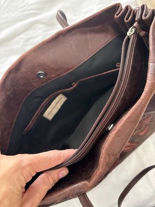 Bolso Piel Marrón Francesco Biasia