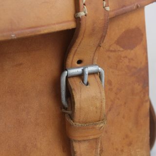 Antiguo Bolso Piel Tecnico Telefonica Herramientas