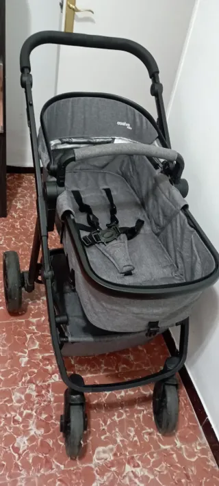Carrito de bebé gris Asalvo