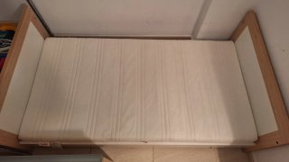 Cama infantil madera blanca 144x79x53 + colchón