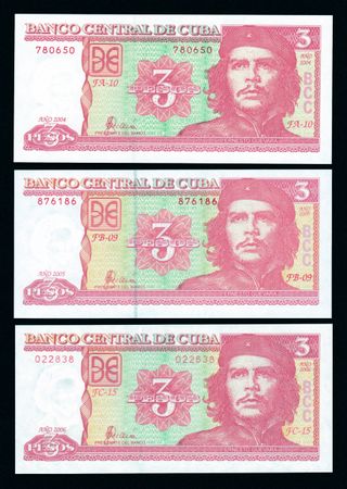 Cuba 3 Pesos 1984-2006 UNC SET DE 9 BILLETES SC