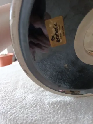 Lámpara de mesa cerámica y cristal