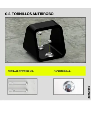 Anclaje Antirrobo Moto/Bici - Acero 5mm