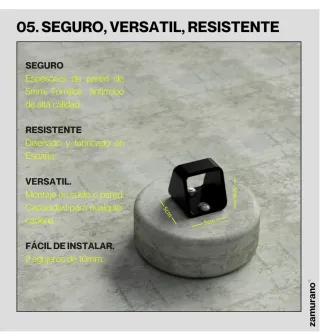 Anclaje Antirrobo Moto/Bici - Acero 5mm