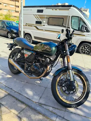 Hanway 125cc Café Racer Negra/Verde