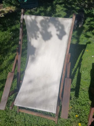 Sillas de madera y tela para campo