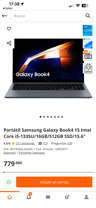 Samsung Galaxy Book4 i5 16GB RAM 512GB SSD