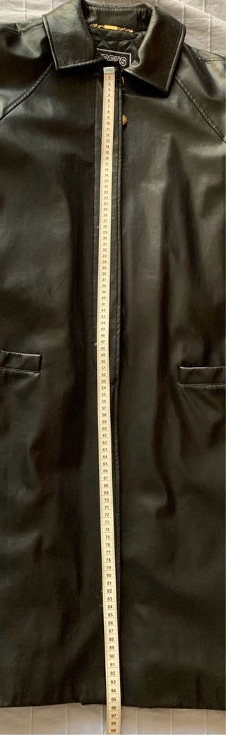 Soprabito pelle nero anni 90 Versus Gianni Versace