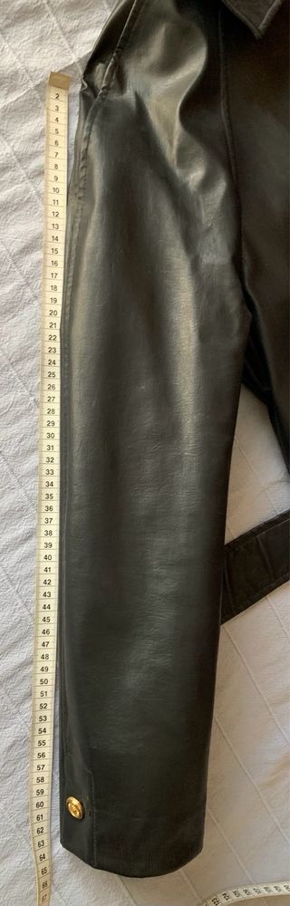 Soprabito pelle nero anni 90 Versus Gianni Versace