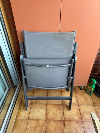 2 Sillas de terraza plegables grises