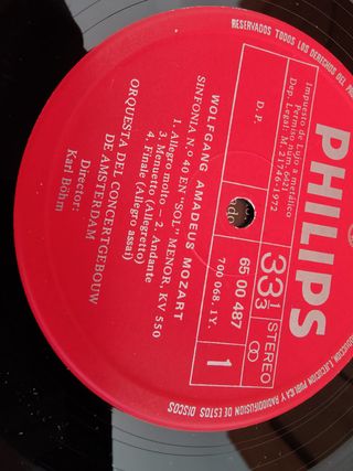 Vinilo Mozart Sinfonias 40 y 41 Karl Böhm