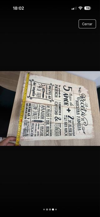 Cuadro La Receta de Nuestra Familia