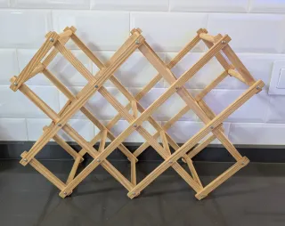 Botellero/ vinoteca plegable de madera - ECI